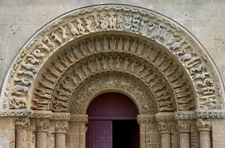 Romanesque South Portal Archivolts, Aulnay-de-Saintonge, France