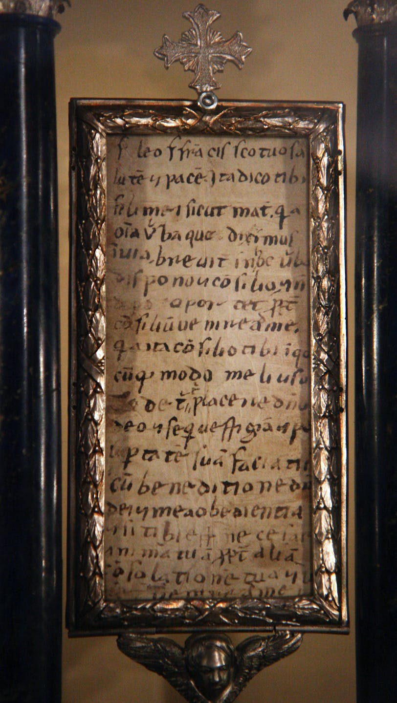 Original Letter from St. Francis to Brother Leo