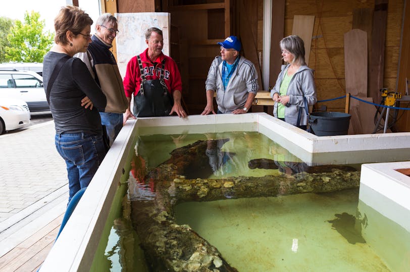 Discoverer Doug Monk with the Antique Anchor