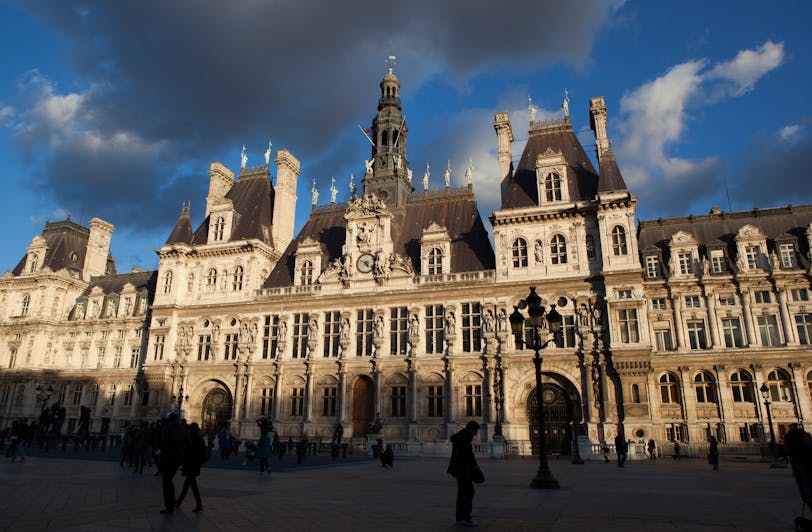 Evening Sun on the Hotel de Ville, Paris, France