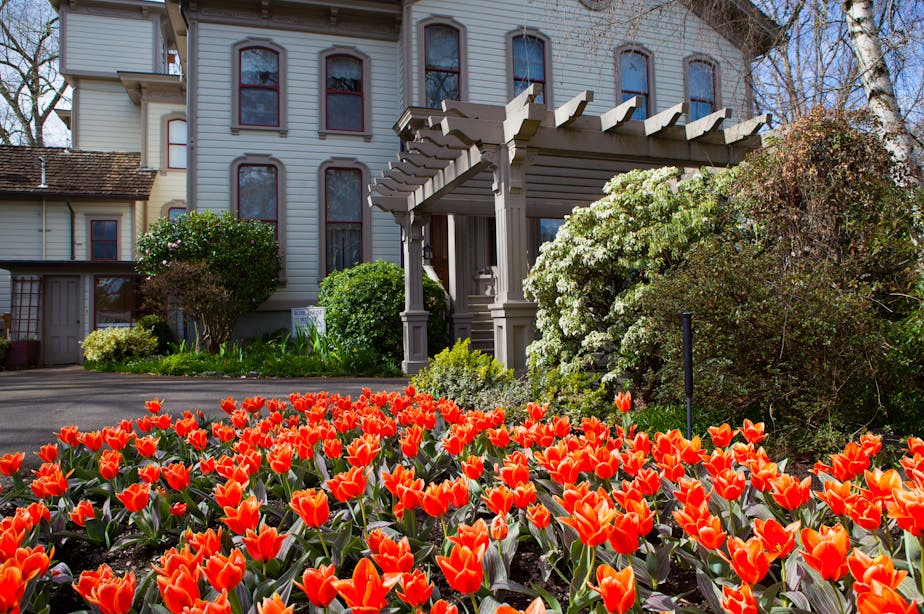 East Facade with Flowers