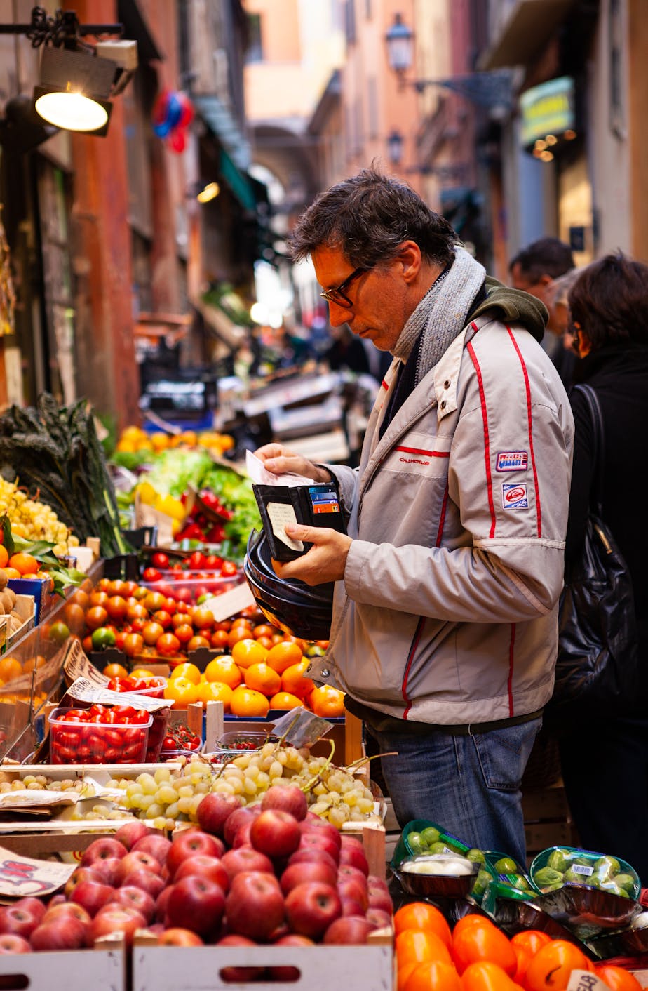 Produce Market in Quadrilatero, Bologna, Italy