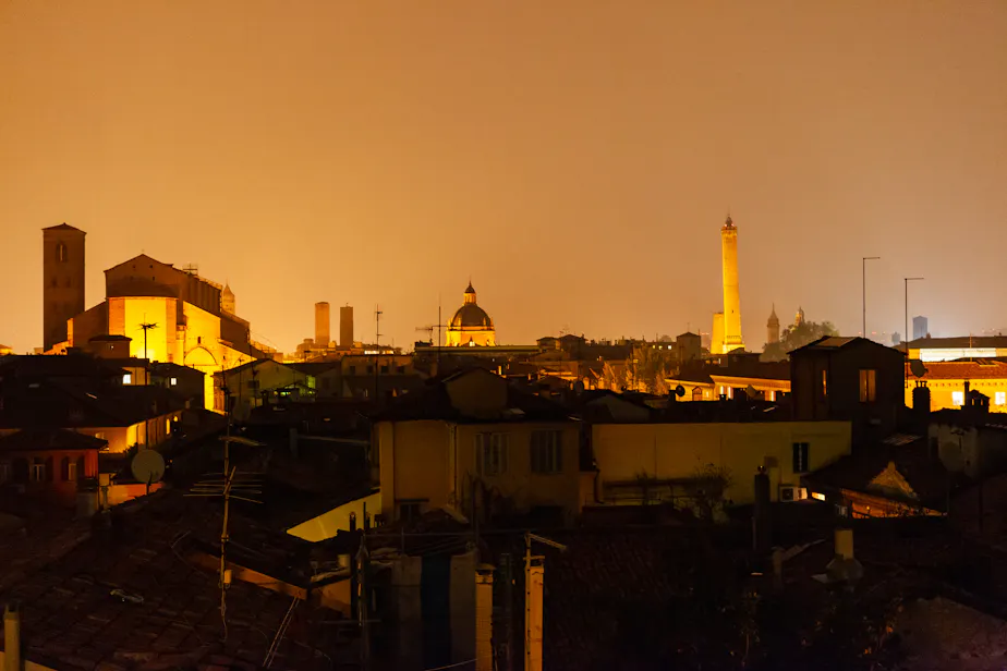Bologna Cityscape by Night, Bologna, Italy
