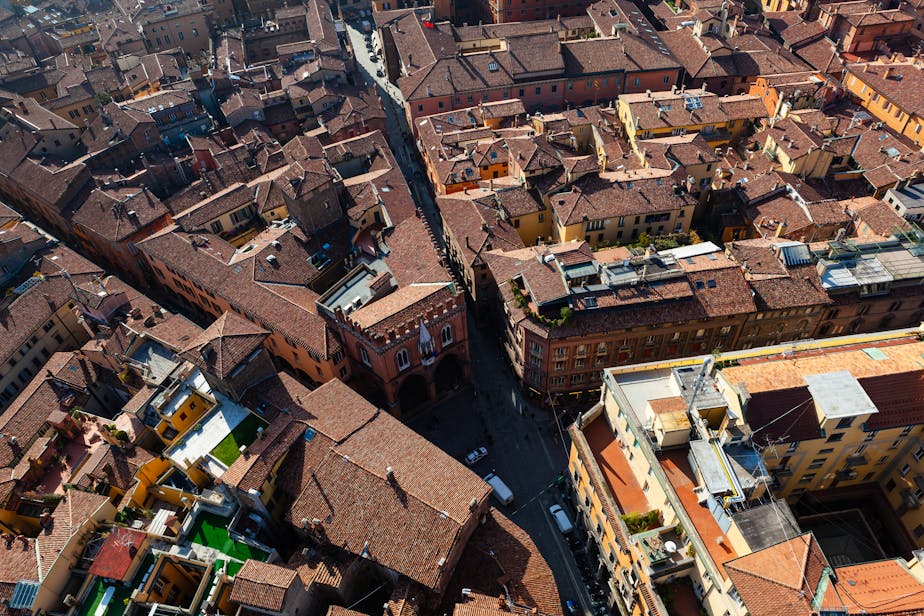 Piazza della Mercanzia, Bologna, Italy