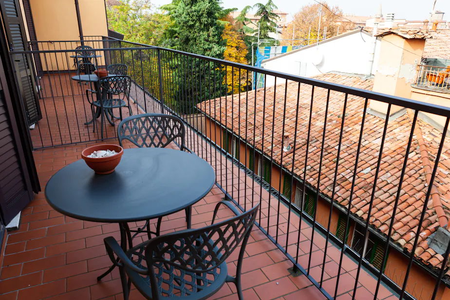 Balcony, Hotel Touring, Bologna, Italy