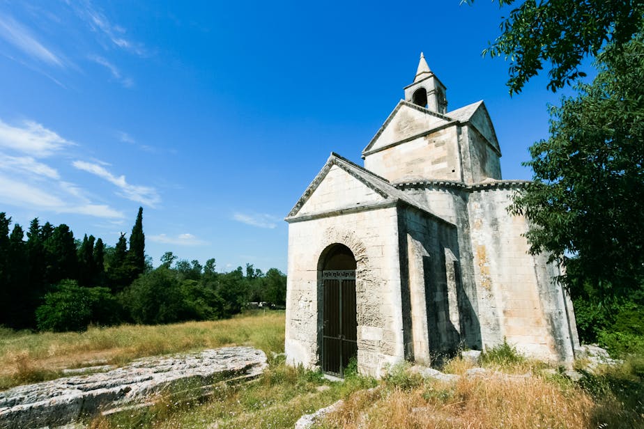 Ste-Croix Chapel with Rock-Cut Tombs, Montmajour Abbey, France
