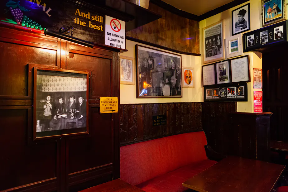 Beatles Table at the Grapes, Liverpool, England