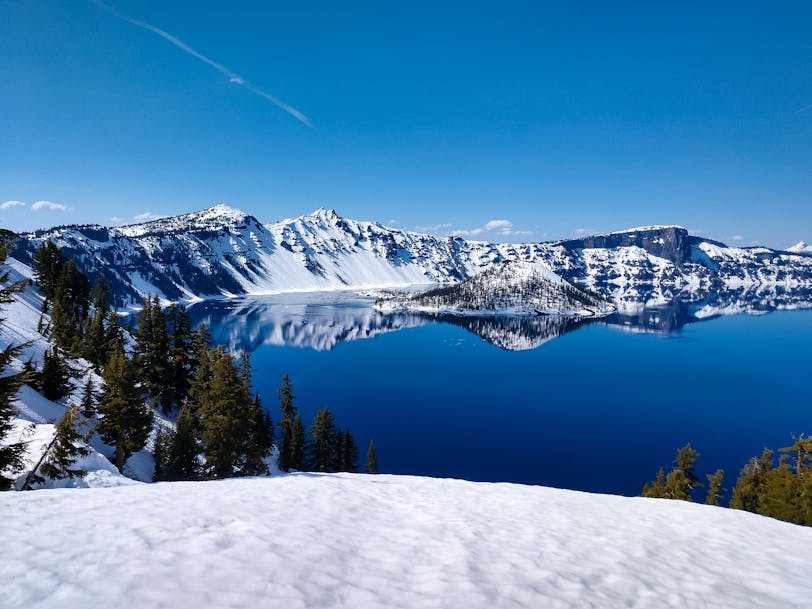 Crater Lake Reflections in Spring