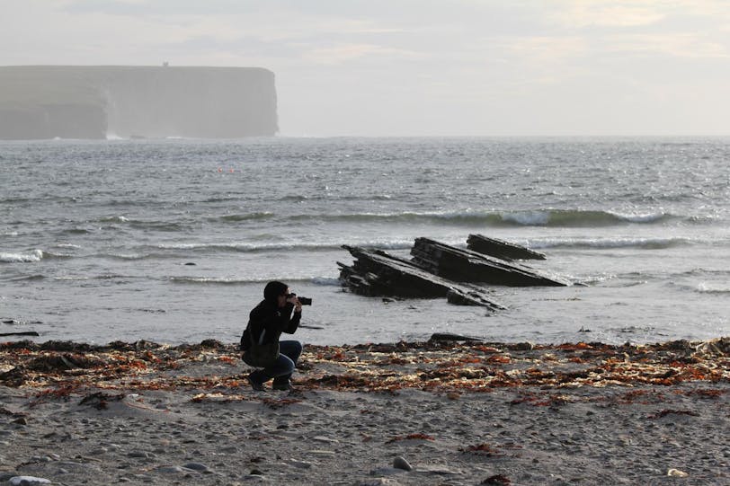 Photographing the Bay of Birsay, Orkney