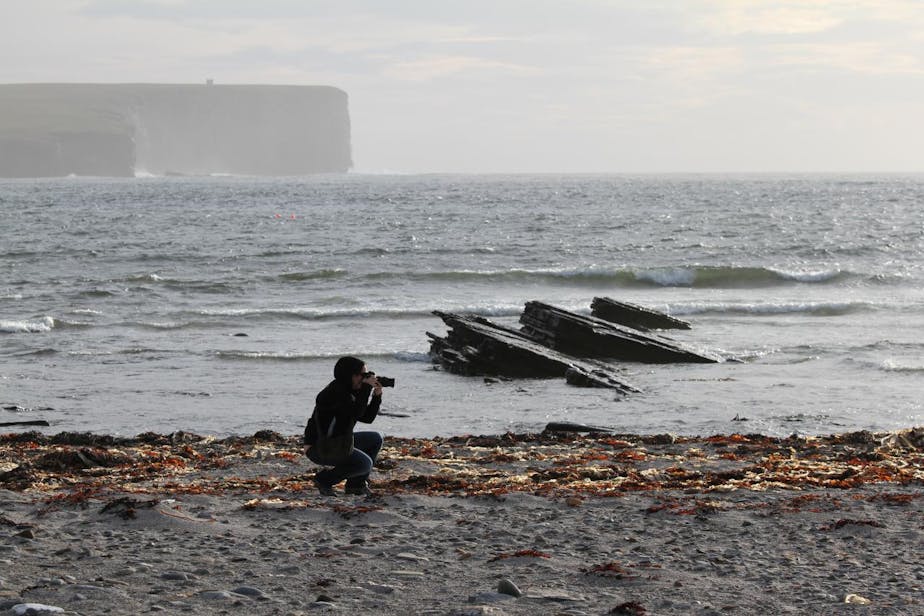 Photographing the Bay of Birsay, Orkney
