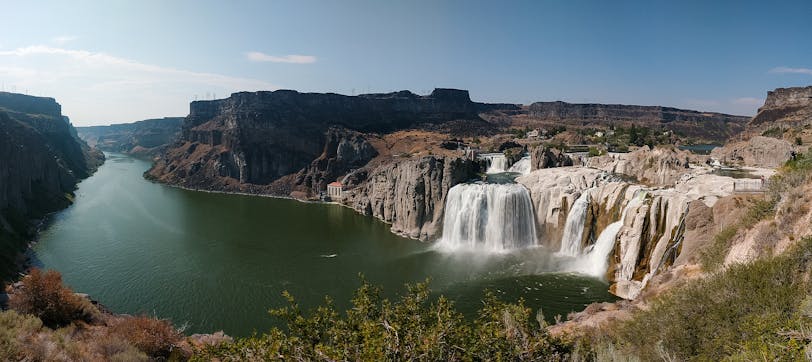 Snake River and Shoshone Falls Panorama