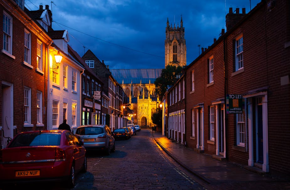Road to Beverley Minster on a Rainy Evening - Beverley, England