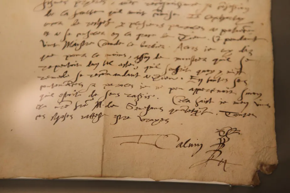 John Calvin's Signature, Geneva