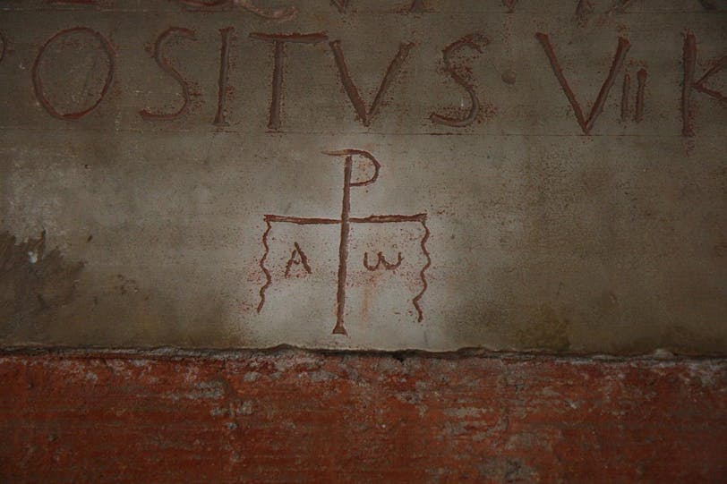 chi rho with alpha and omega