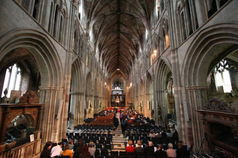 nave, with degree ceremony