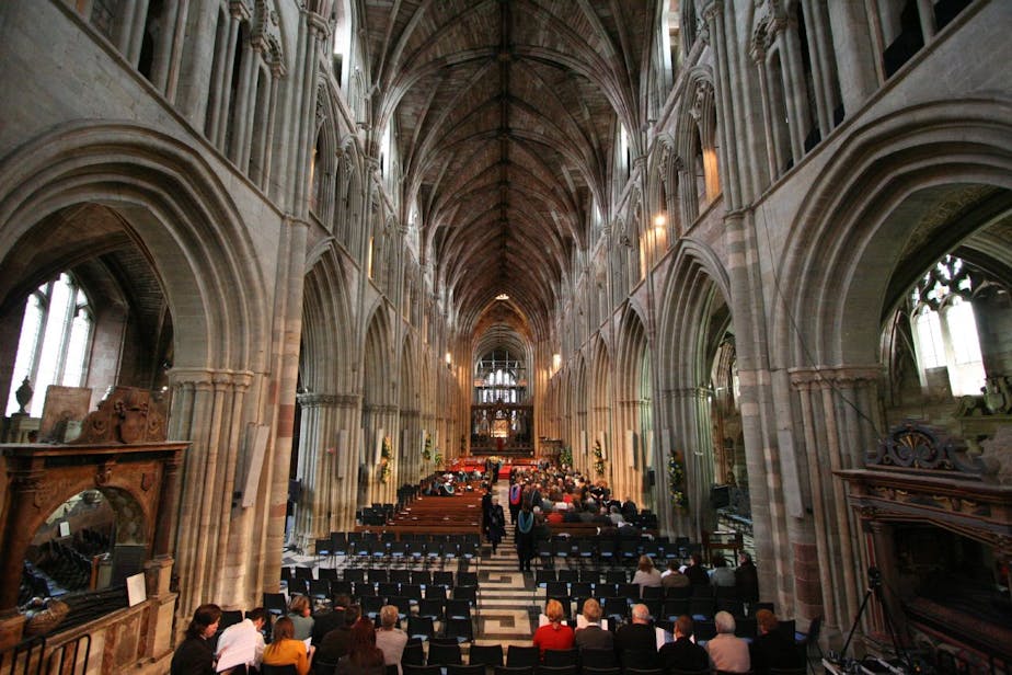 nave, with degree ceremony