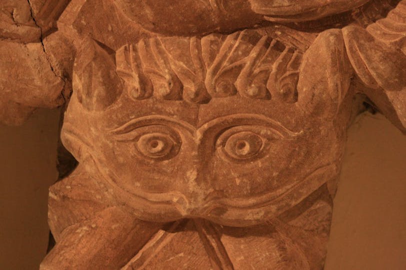 face in the apse vault