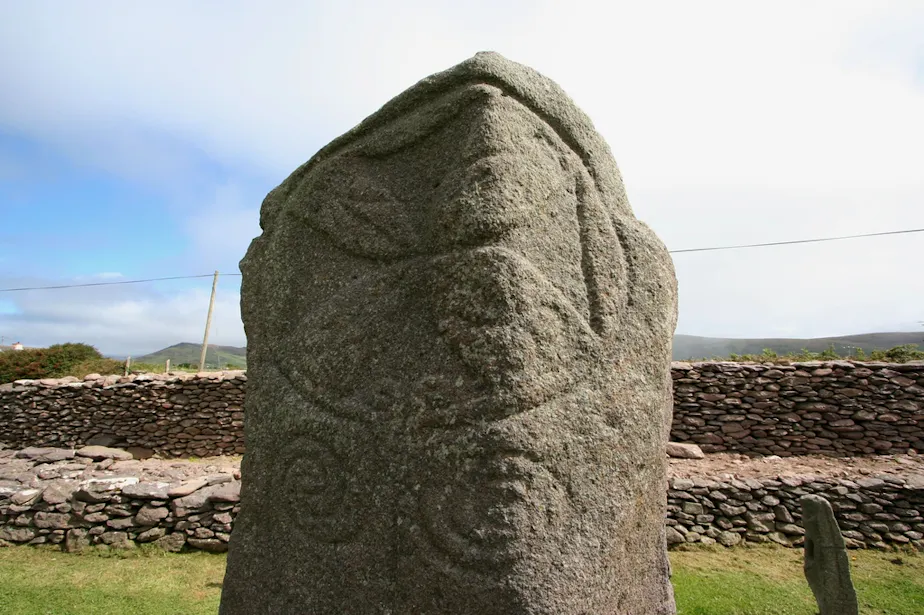 Most Impressive of Riasc's Cross-Inscribed Slabs is Reask Stone