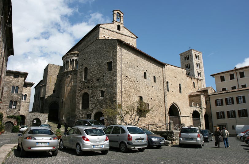 Exterior View from Southeast, 11c, Anagni Cathedral, Italy