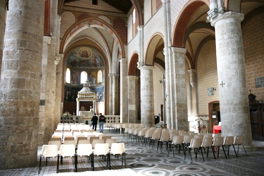 Nave Looking East, 11c, Anagni Cathedral, Italy
