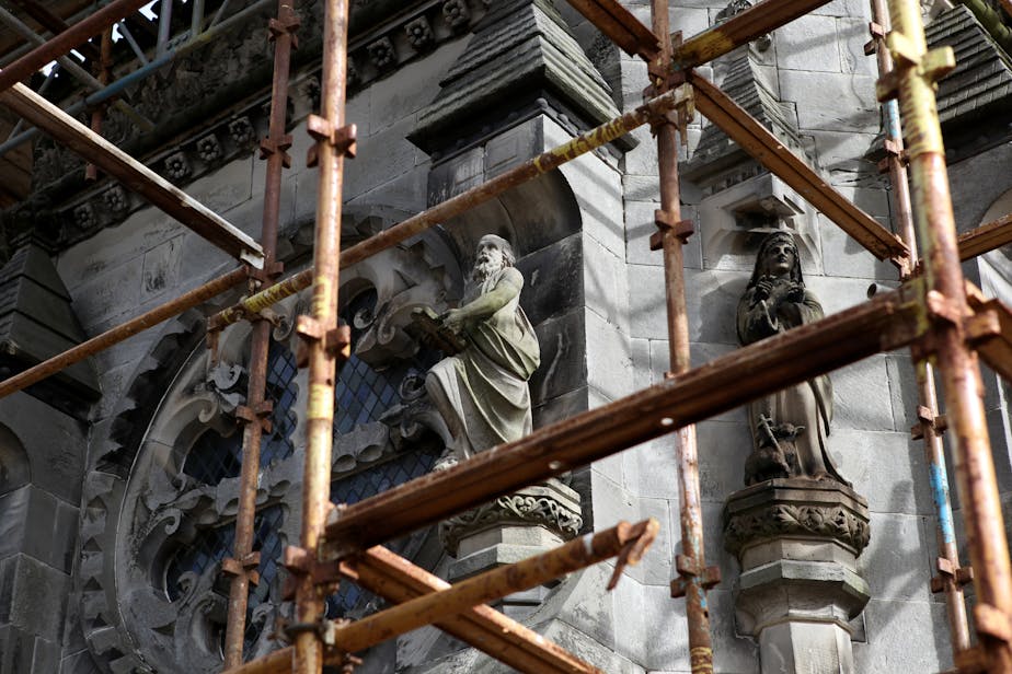 West Facade under Scaffolding