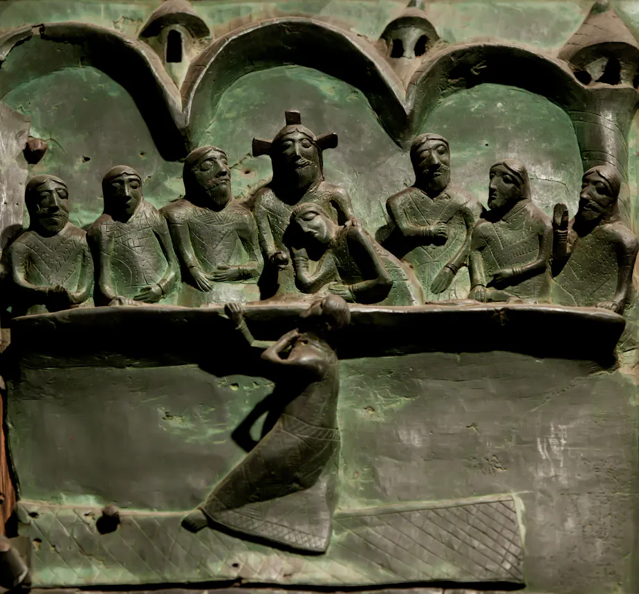 Bronze Door: Last Supper with Revelation of Judas