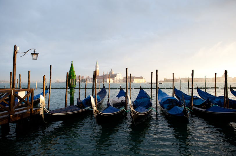 Gondolas at Sunset