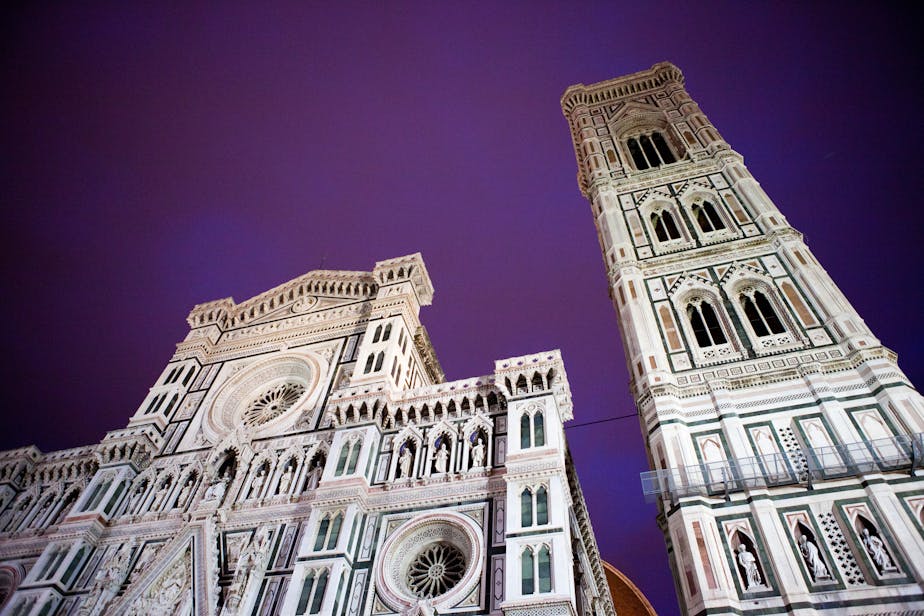 Facade and Campanile by Night