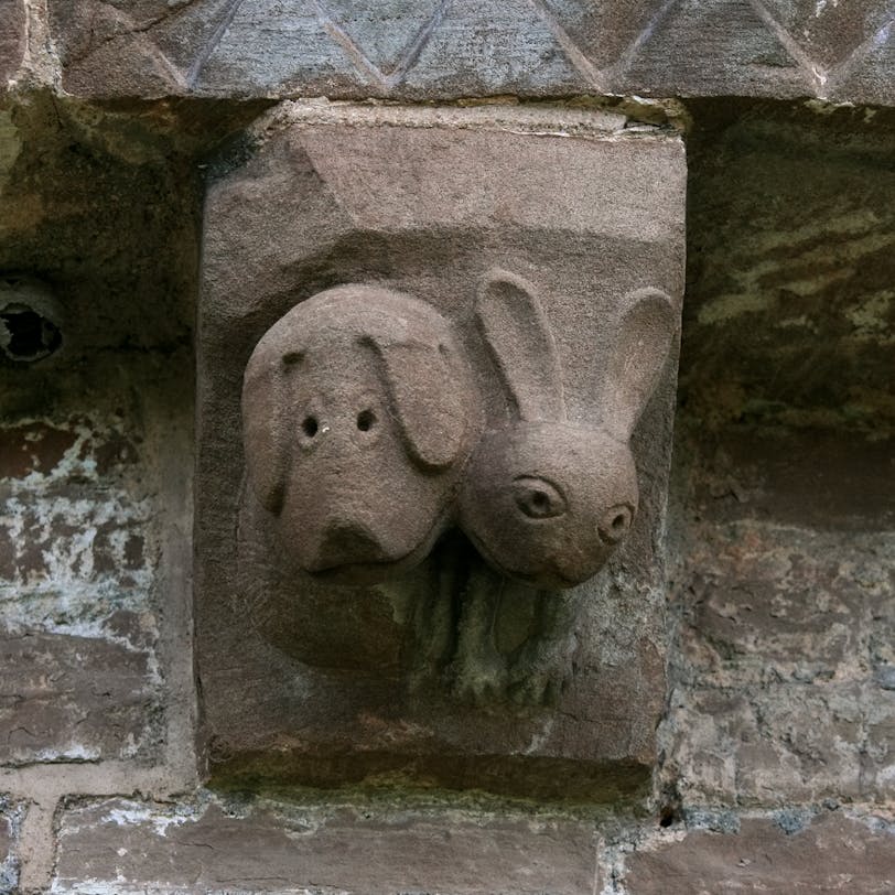 Corbel 34: Dog and Rabbit